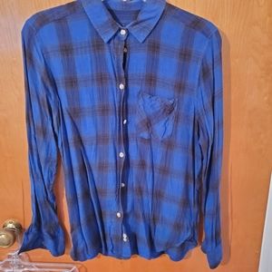 Sz M American Eagle Blue Flannel